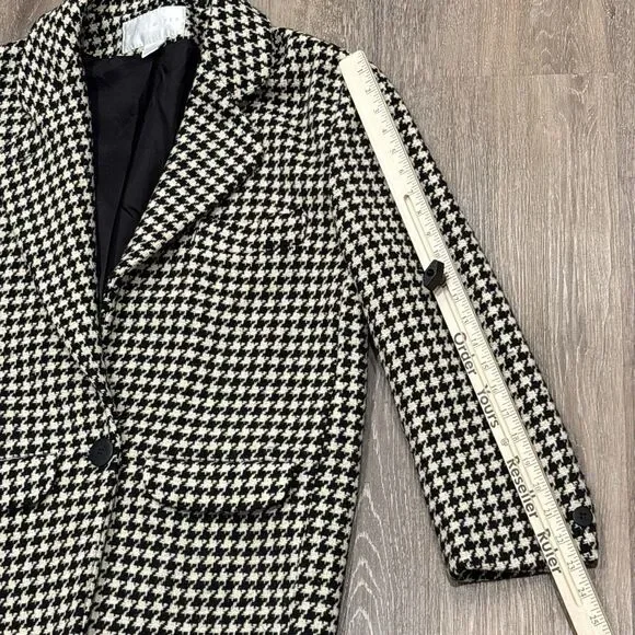 Vintage The Limited Blazer XS Wool 90s Oversized Houndstooth USA - Picture 8 of 11